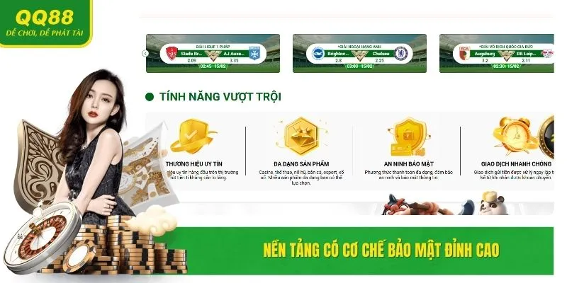 QQ88 - Nhà Cái Casino QQ88 Com Link Vào Mới Nhất T4/2025 14 Hệ thống áp dụng công nghệ bảo mật tiên tiến hàng đầu.